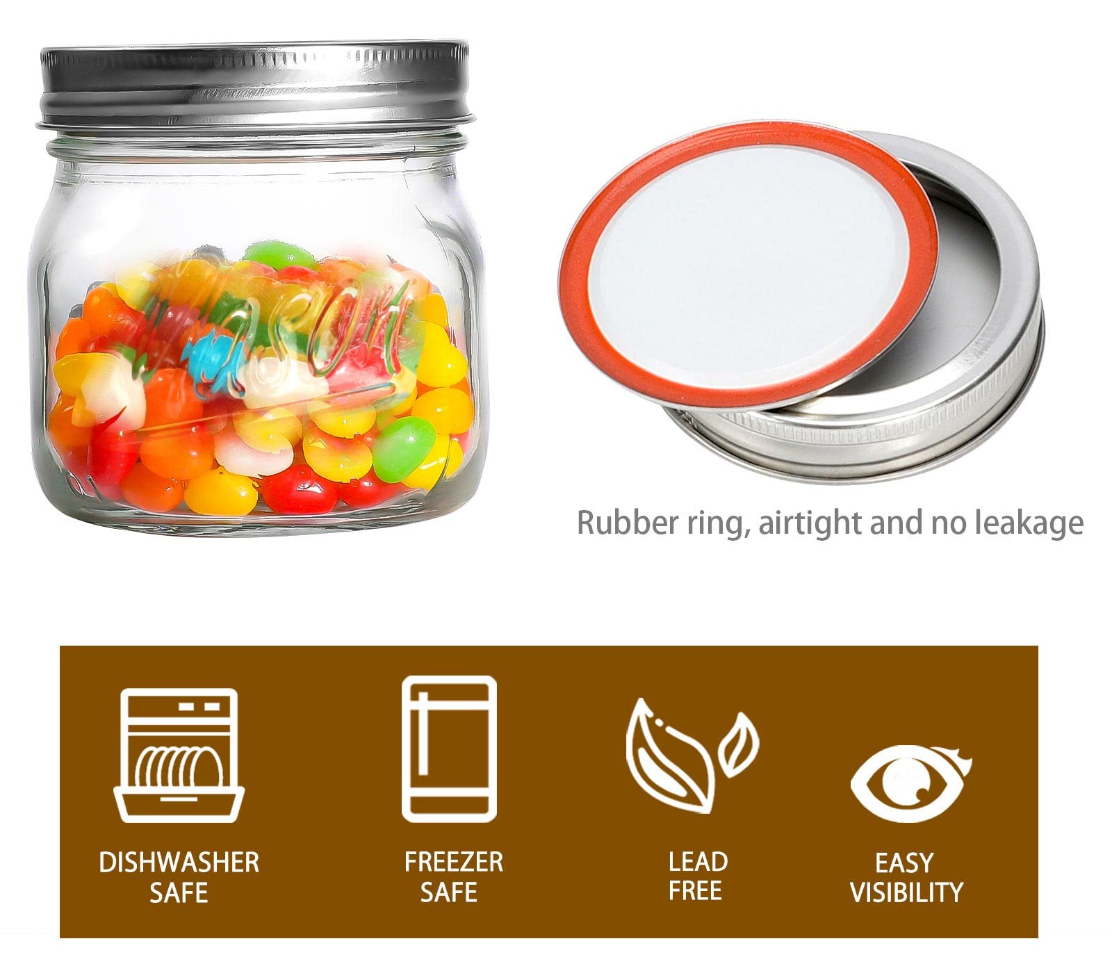 Ieavier crystal glass jars showcase colorful ingredients while staying durable.