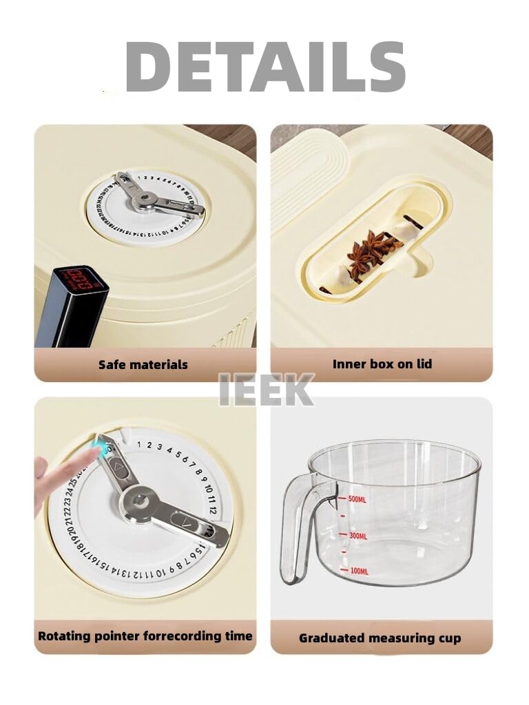 IEEK rice dispenser compact barrel design fits neatly in any kitchen