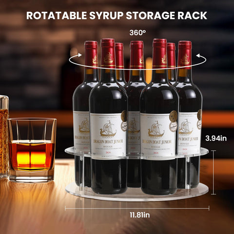 Anti-slip pads stabilize the IEEK syrup rack on surfaces