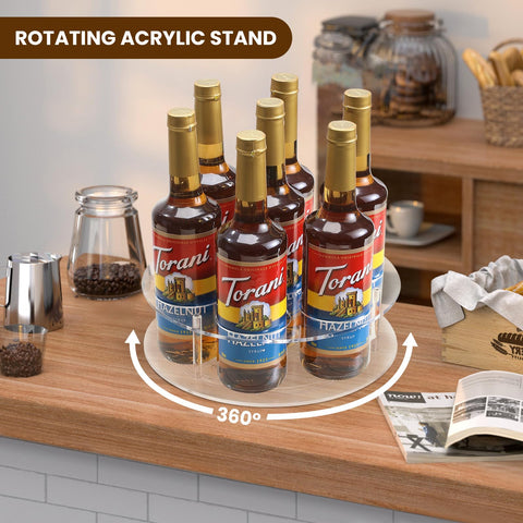 IEEK syrup rack set up in a cafe or kitchen bar area