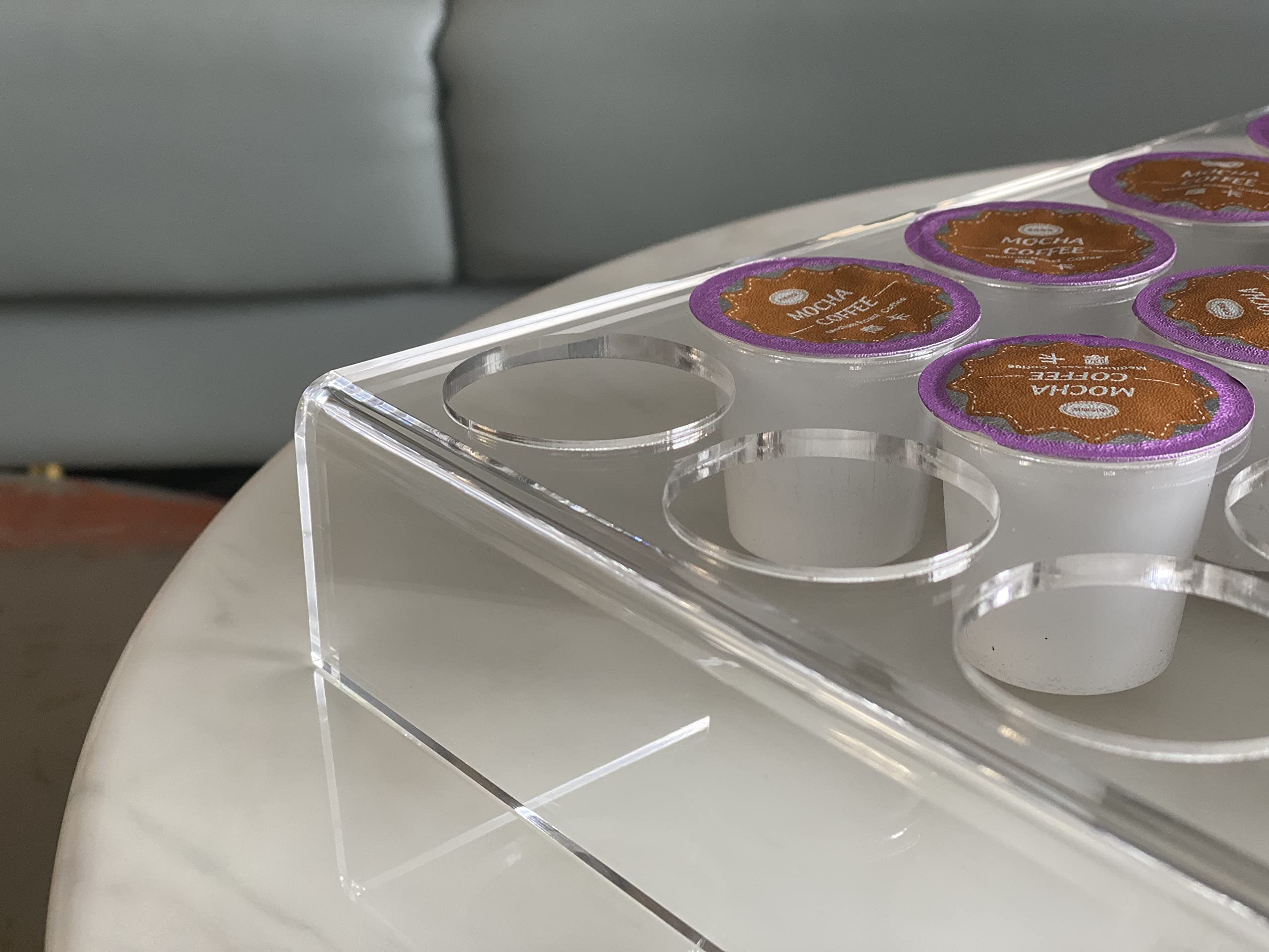 IEEK two-pack coffee pod organizer keeps flavors orderly and visible.