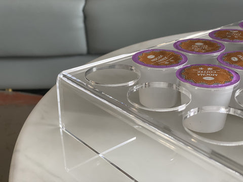 IEEK two-pack coffee pod organizer keeps flavors orderly and visible.
