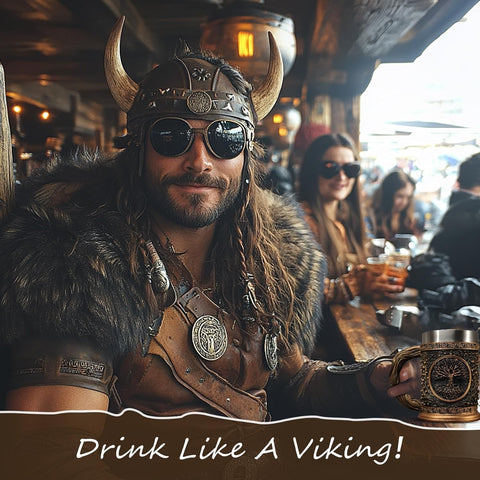IELCJJ Gift-ready Viking tankard ideal for birthdays, holidays, and celebrations.