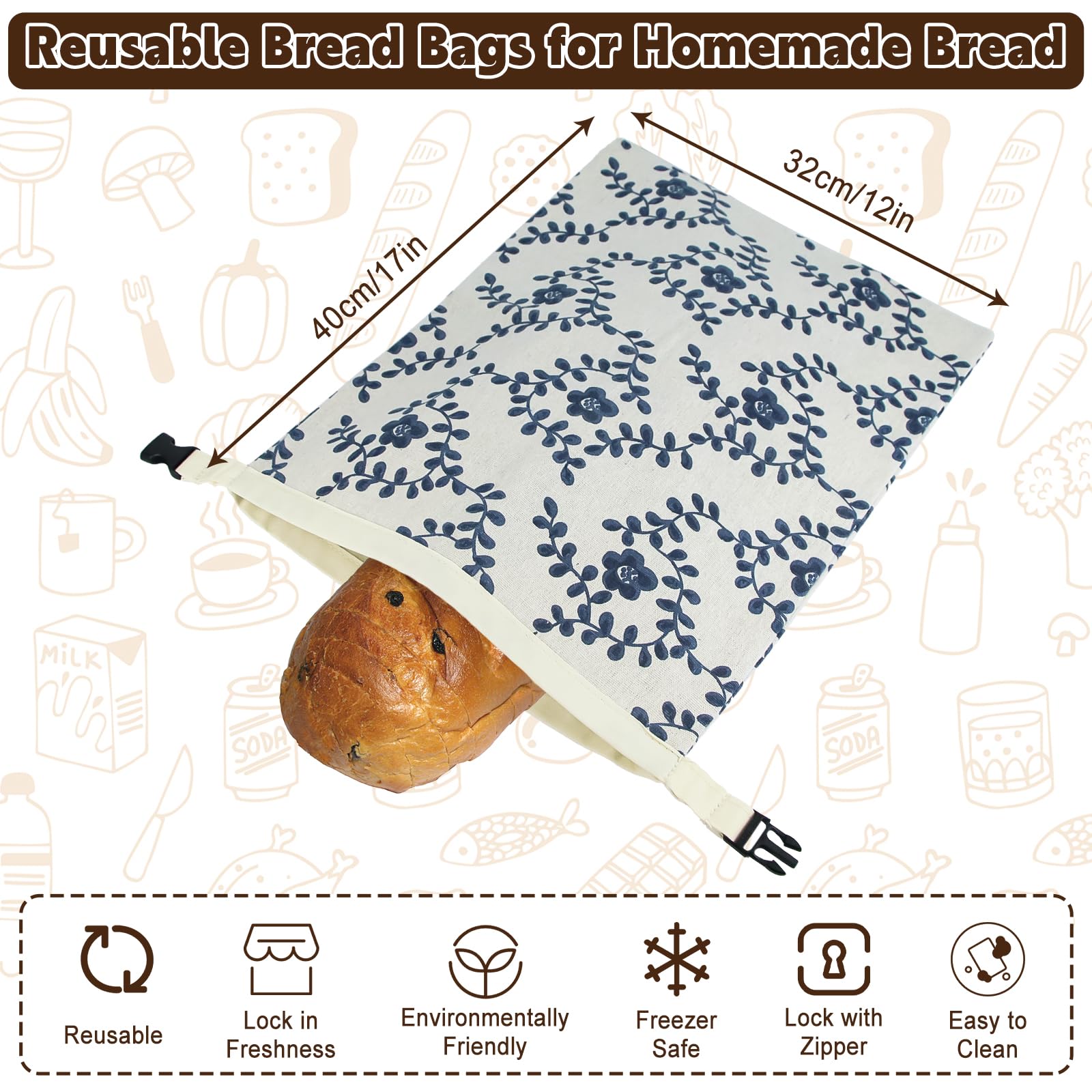 IELECMG beeswax-lined bag close-up protecting baked goods naturally.