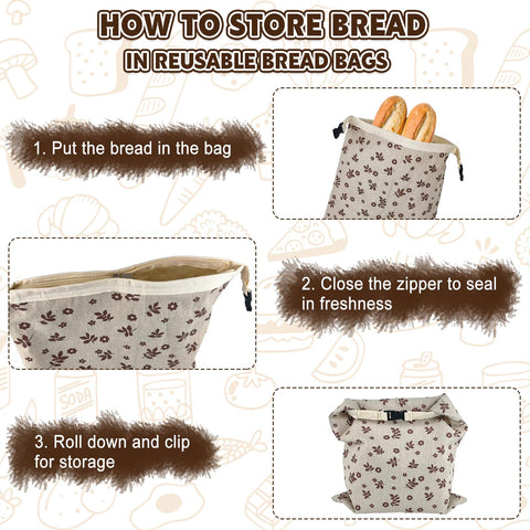 IELECMG bread bags are lightweight and portable for picnics.