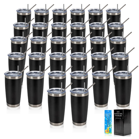 IEOVIEE 32-pack bulk tumbler with lids for easy sharing at events.