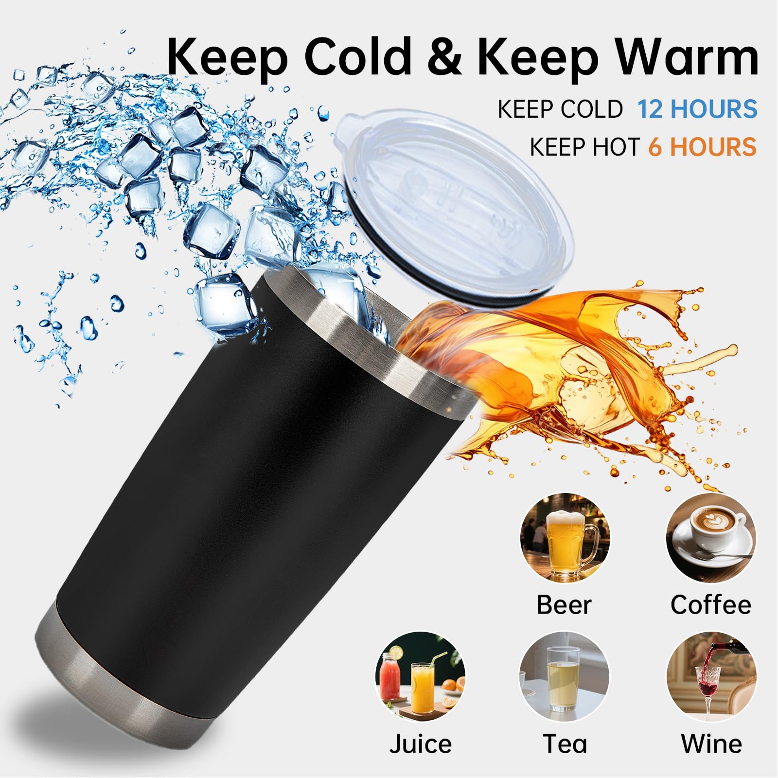 IEOVIEE double-wall insulation helps maintain beverage temperature.