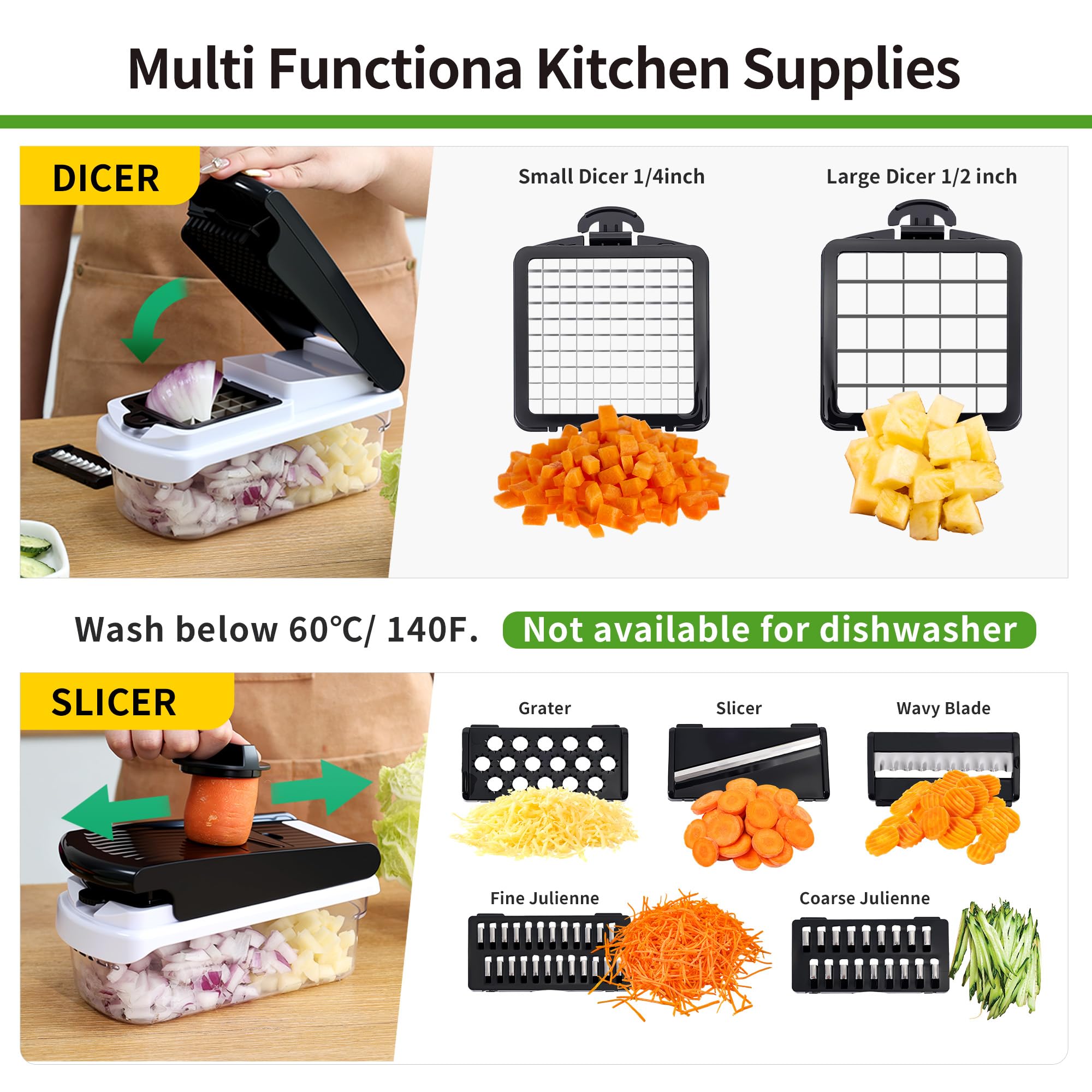 iETH 2-in-1 strainer and serving bowl for efficient washing and serving