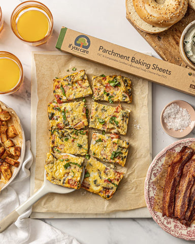 If You Care chlorine-free parchment promotes an eco-conscious kitchen choice.