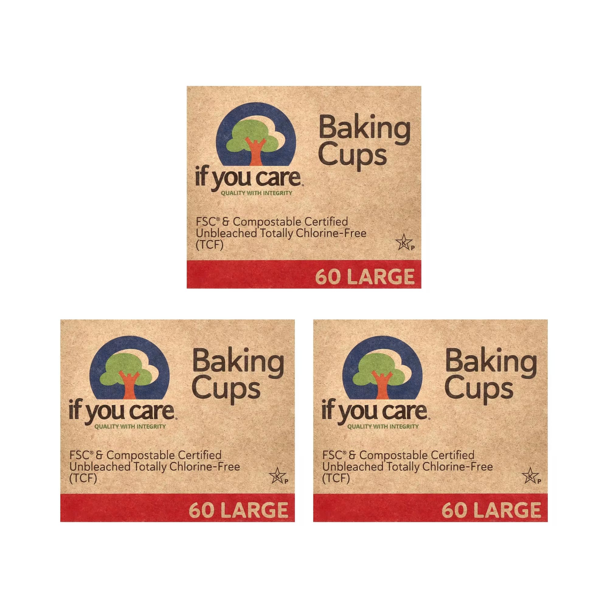 If You Care FSC certified unbleached baking cups in packaging for eco-friendly baking.