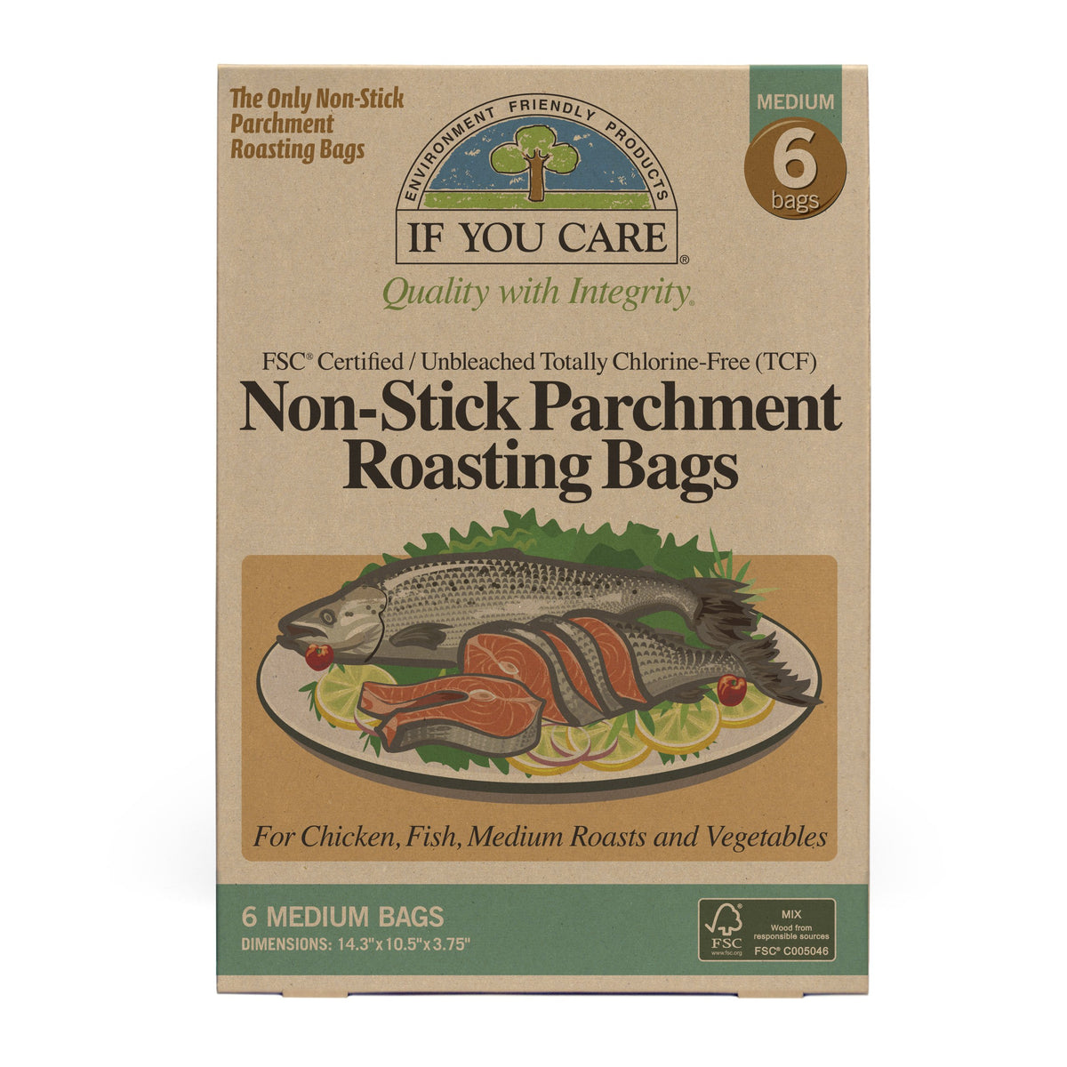 If You Care parchment roasting bag medium natural seals juices for tender roasts and simplifies cleanup