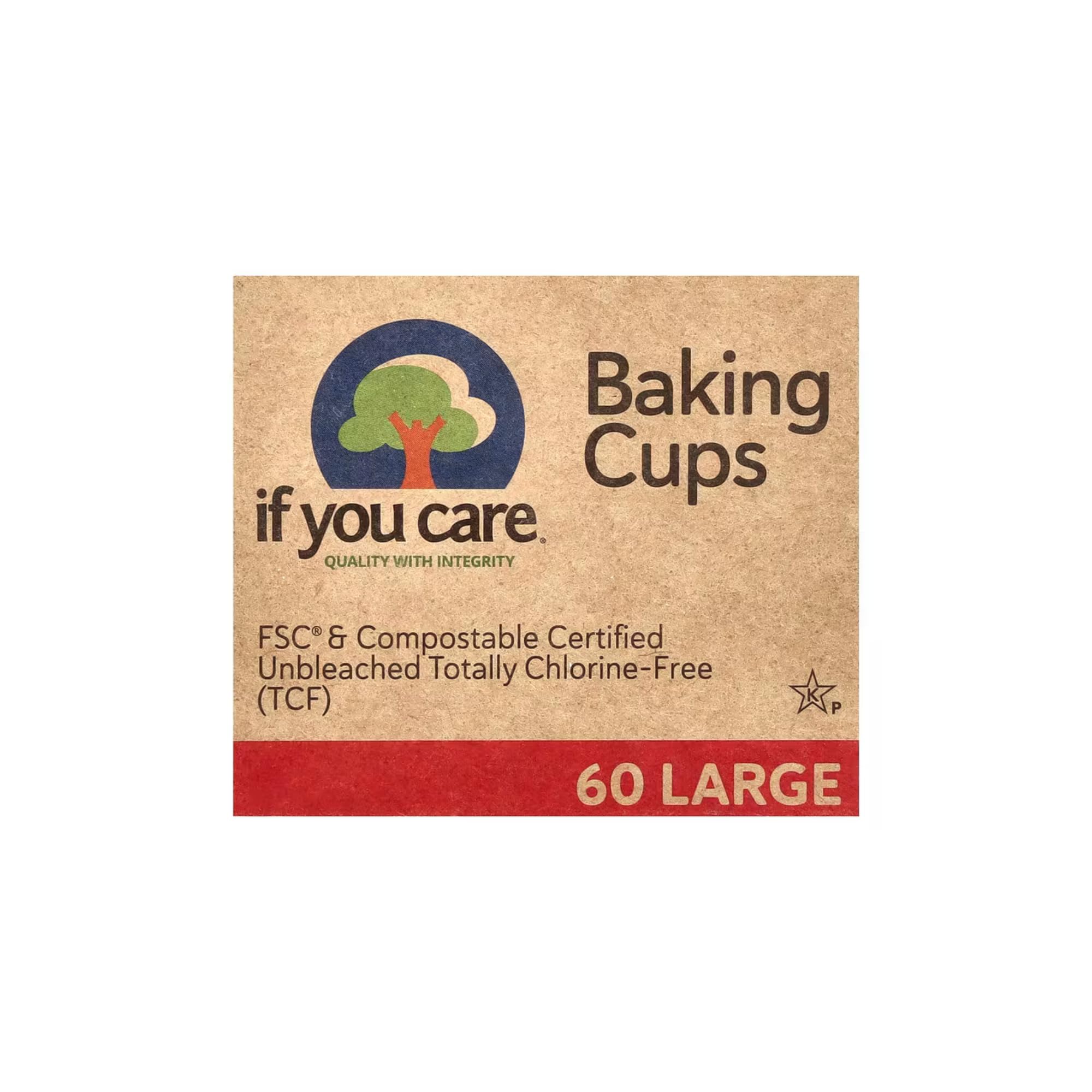 If You Care unbleached paper baking cups close-up material highlighting sustainable sourcing.