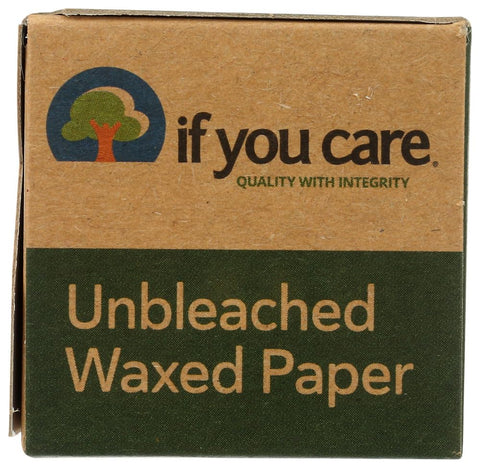 If You Care waxed paper with grease-resistant surface for cooking and baking.