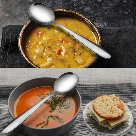IFERRENS pack-of-4 spoons ideal for soups, cereals, and desserts.