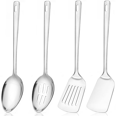 IFERRENS 12-inch serving spoons for durable, rust-resistant serving and stirring.