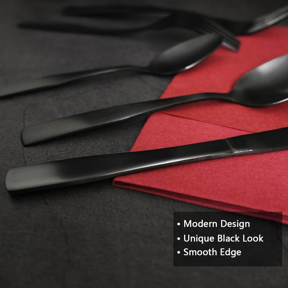 IFERRENS matte black dessert forks finishing touches for gatherings