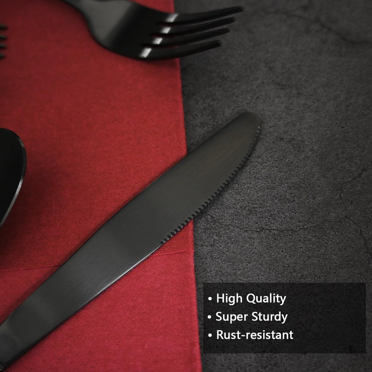 IFERRENS matte black tea spoons ideal for coffee and desserts