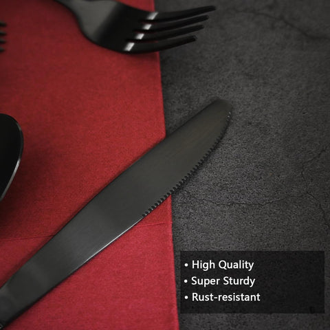 IFERRENS matte black tea spoons ideal for coffee and desserts