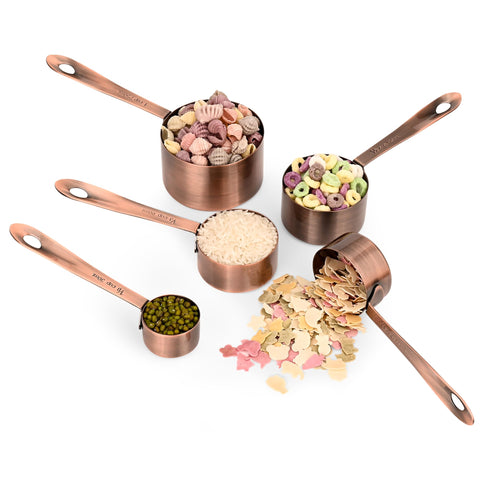 IFFMYJB copper measuring spoons with long handles for easy grip