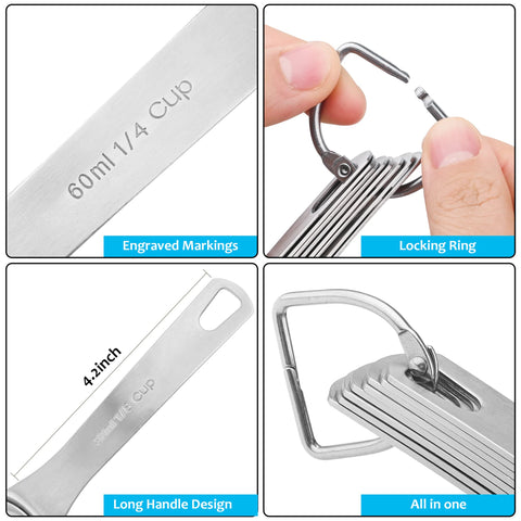 IFFMYJB long-handled cups with smooth edges for easy grip during cooking