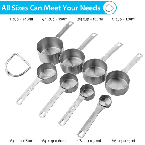 IFFMYJB measuring cups with engraved metric and US markings for durability