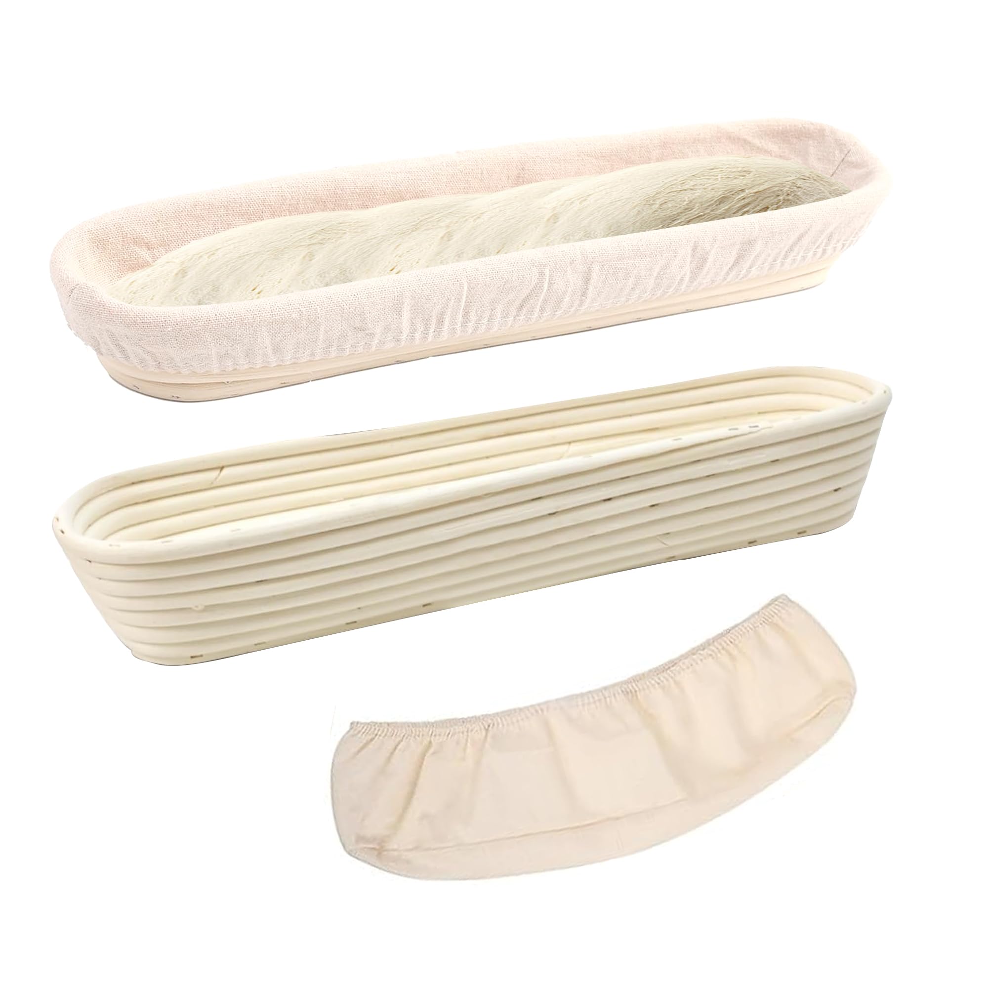 Ifory Banneton 15in baguette basket shapes authentic loaves for baguette perfection.
