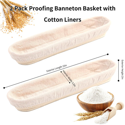 Ifory Banneton linen liner inside keeps dough release smooth during bake.