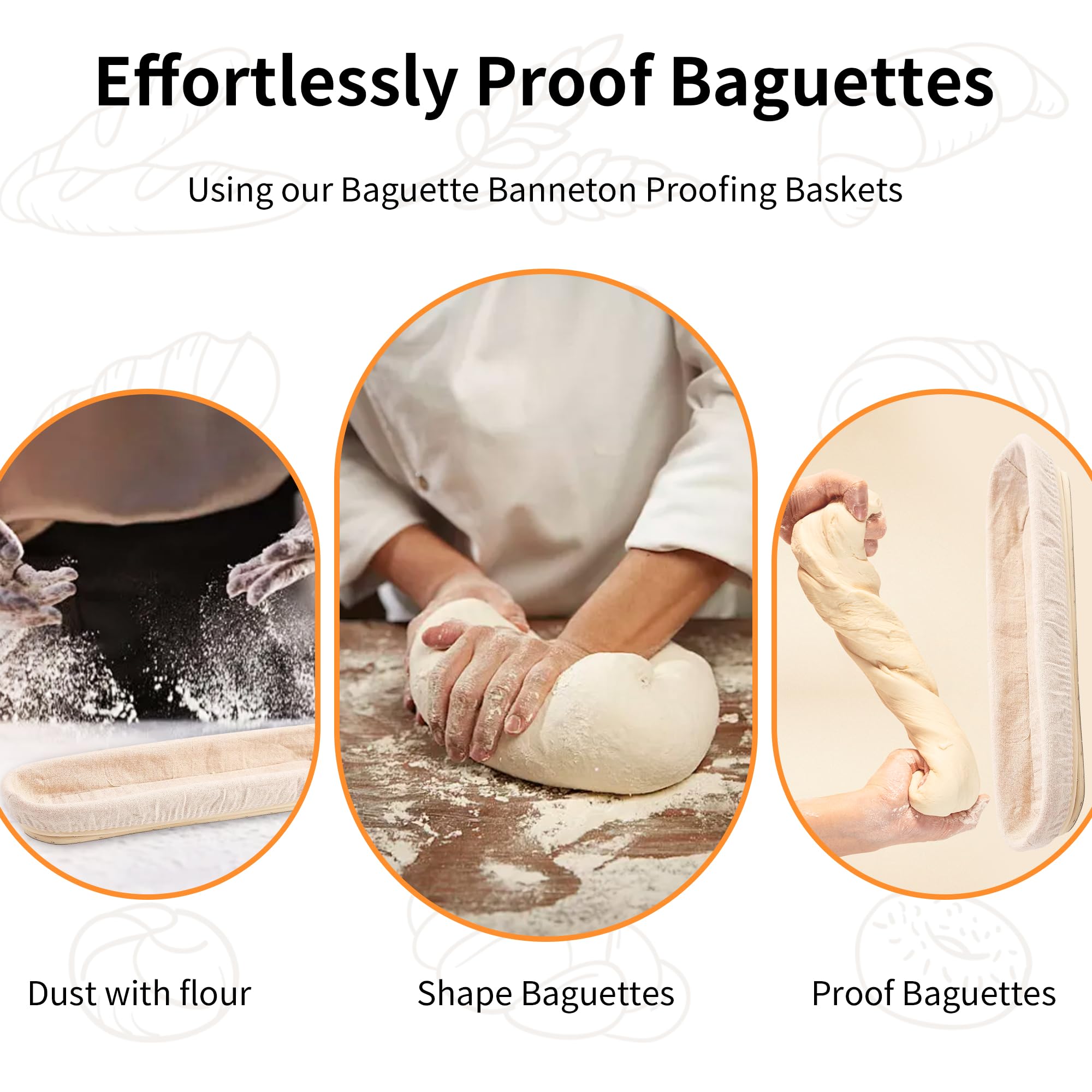 Ifory Banneton two-piece set enables proofing multiple loaves or gifts.