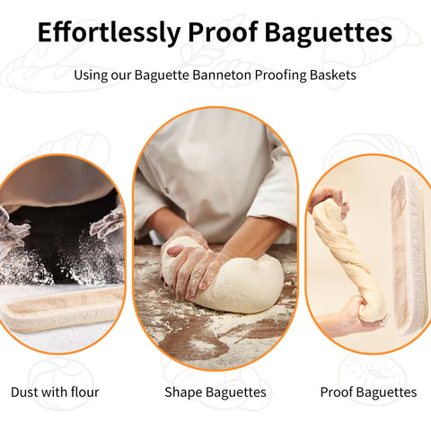 Ifory Banneton two-piece set enables proofing multiple loaves or gifts.