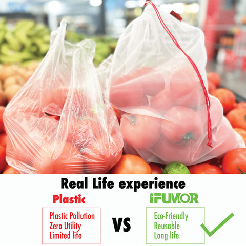 iFUMOR washable and reusable bags cut waste and simplify cleanup.