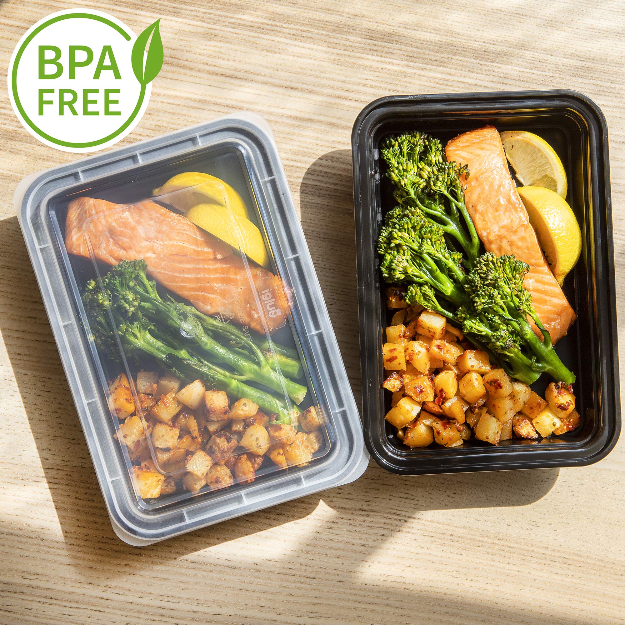 Igluu Meal Prep stackable design saves cabinet space for busy kitchens.