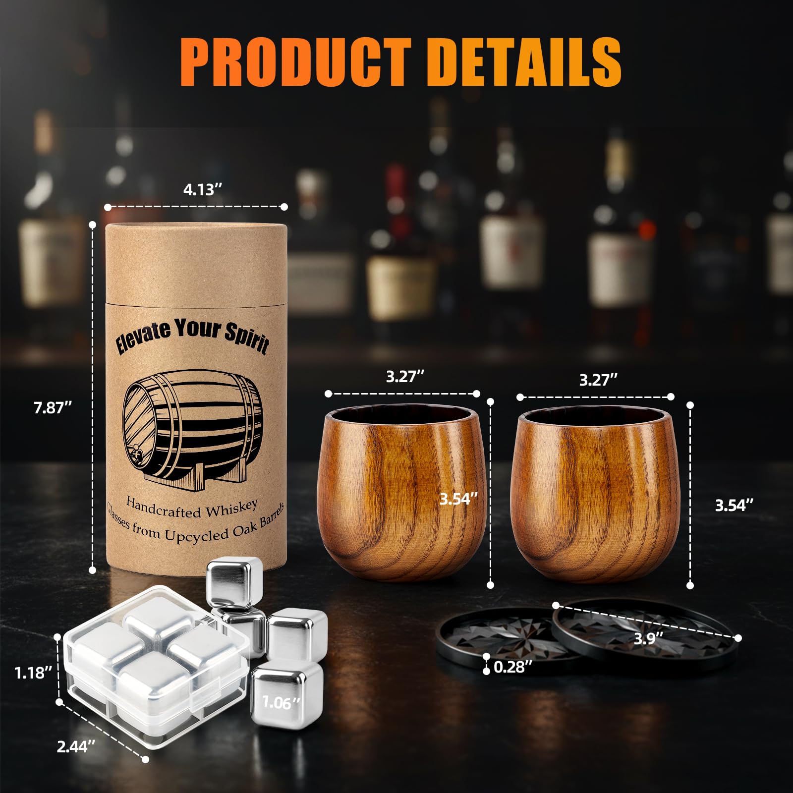 Ignis Mok carbonized wood tumblers show unique textures and heat retention
