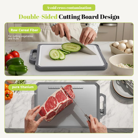 IGOYE titanium side for meat slicing and easy cleanup.