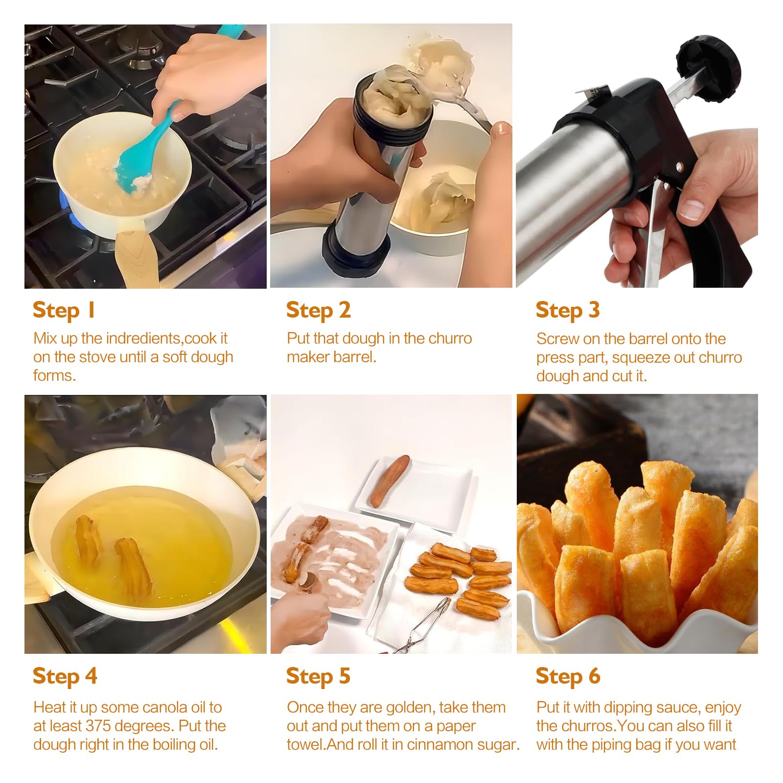 IGRARK churro maker kit in action for easy, homemade churros
