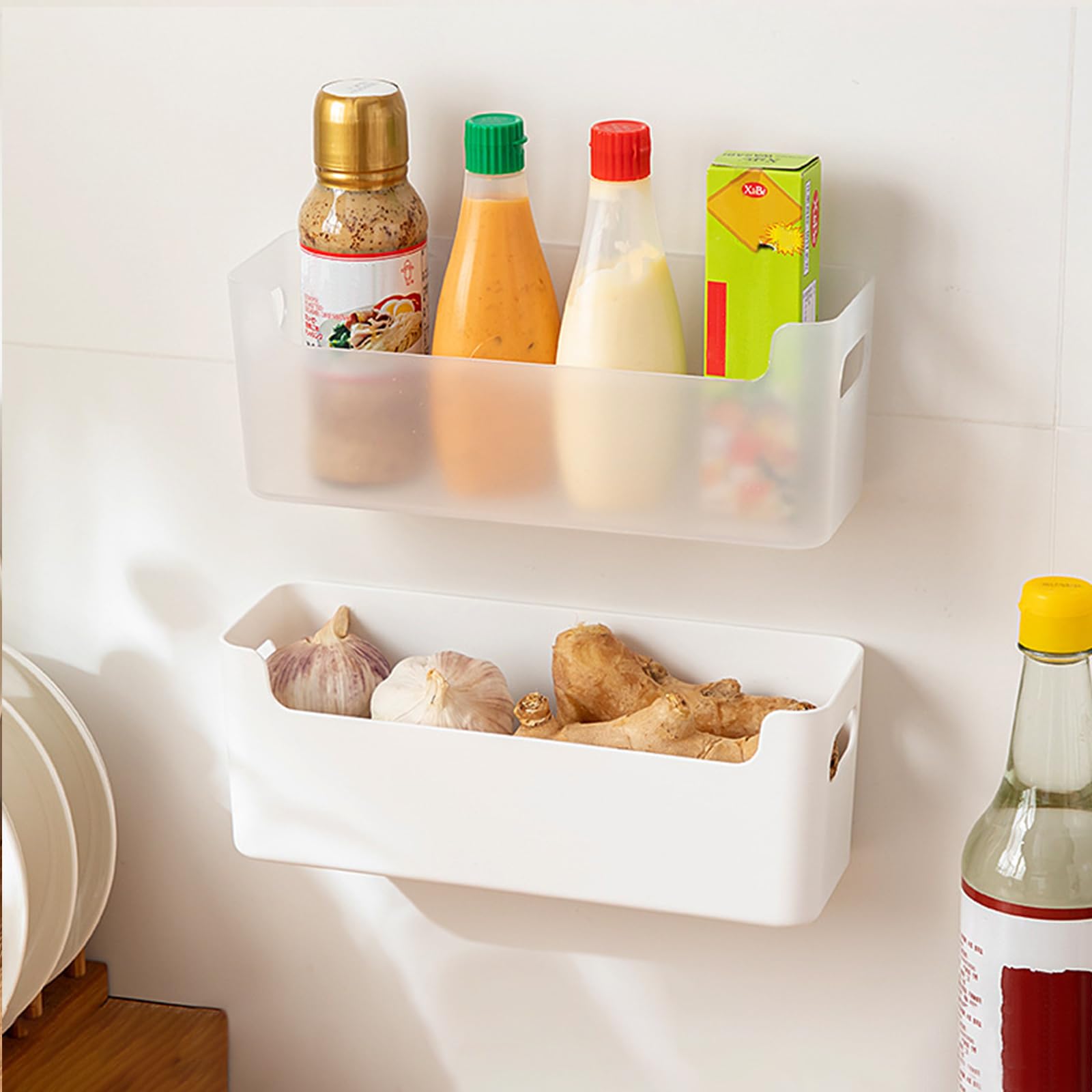 IGUOCY adhesive cabinet-door storage attaches cleanly for clutter-free surfaces.