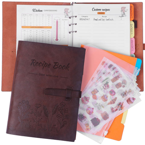 iHoesdste A5 leather recipe cover showing premium durability for family recipes.