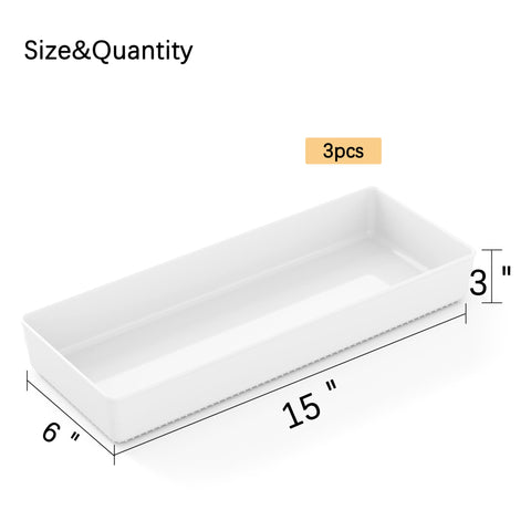 ihomecooker drawer organizer stacked three-pack saves space in a drawer.
