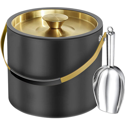 iHoo ice bucket with silicone lid keeps ice cold and stylish for parties