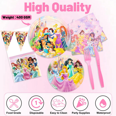IIDEA princess napkins provide soft touch and easy cleanups after cake.