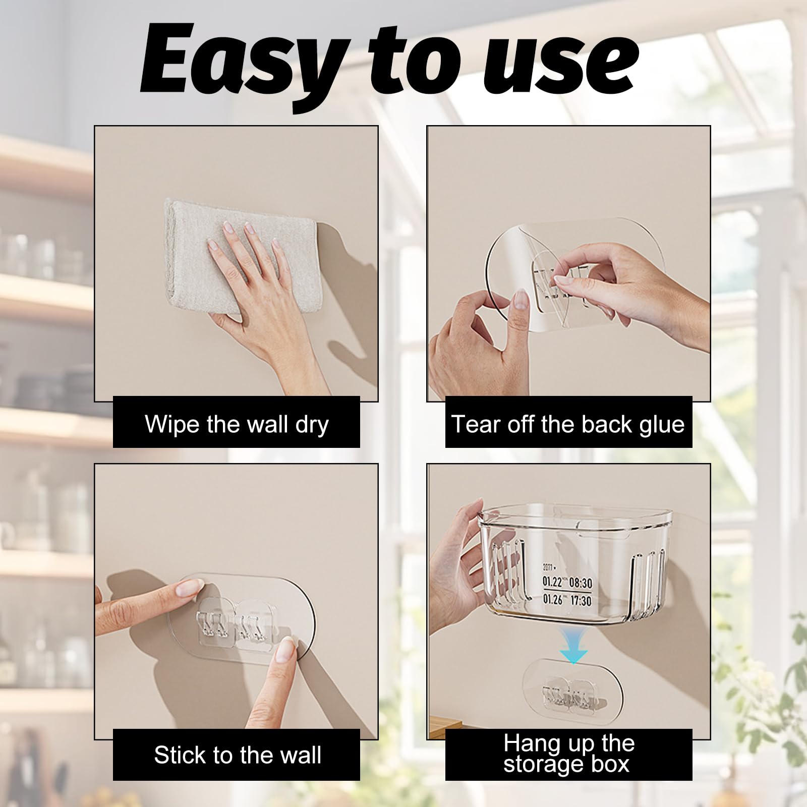 IIDEA transparent container with easy-access design for visible contents.