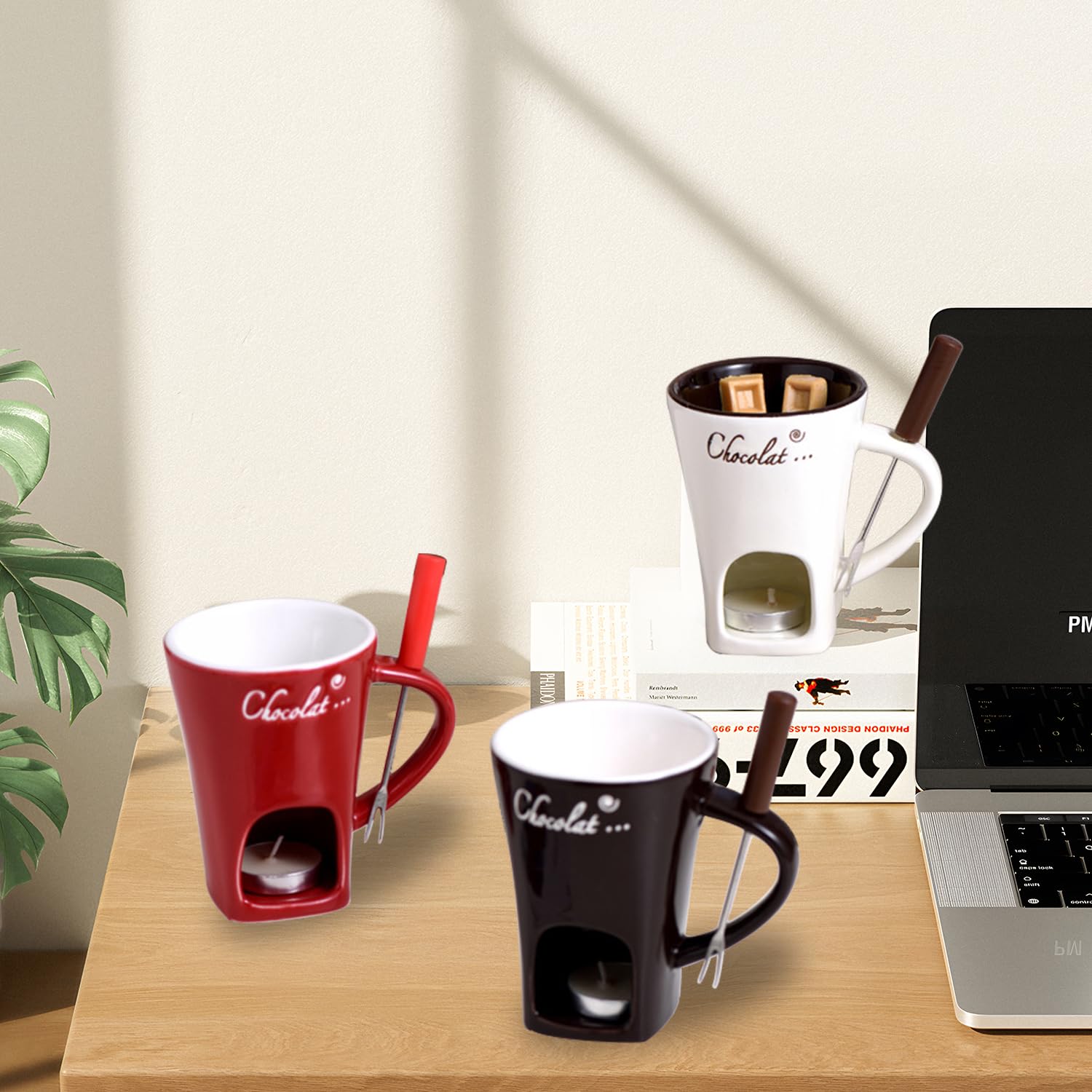Iiglitch chocolate fondue mug for date nights, birthdays, weddings