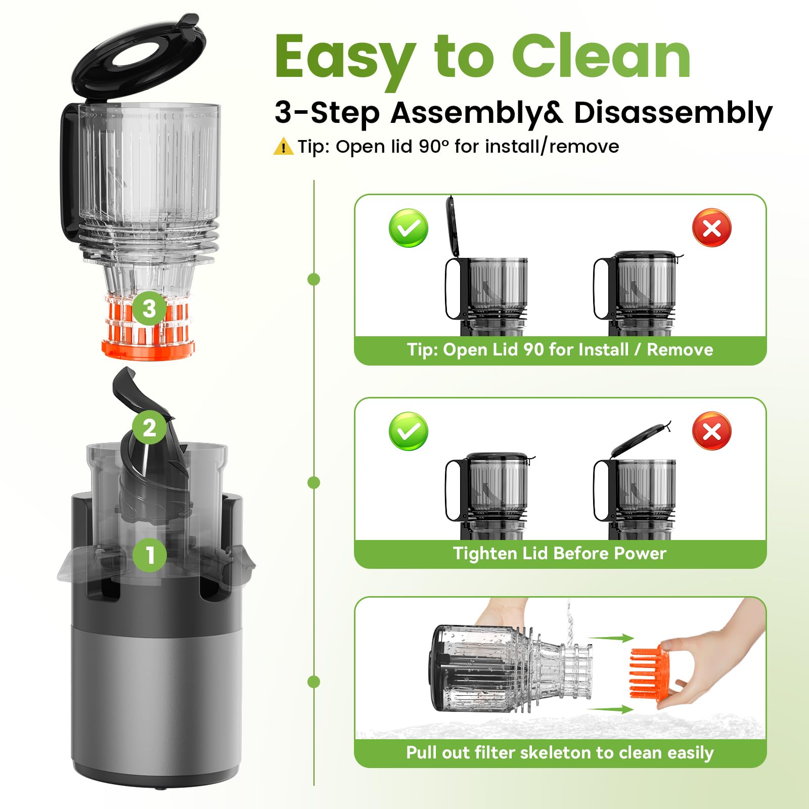 IIUIPI juicer delivers up to 99 percent juice yield with nutrient preservation.