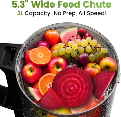 IIUIPI juicer shown with compact design fitting under a kitchen cabinet.