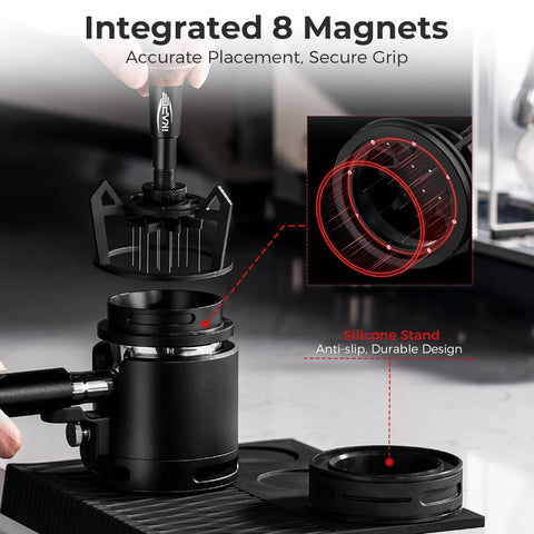 IKAPE Espresso V3 auto-return mechanism saves time with one-press distribution.