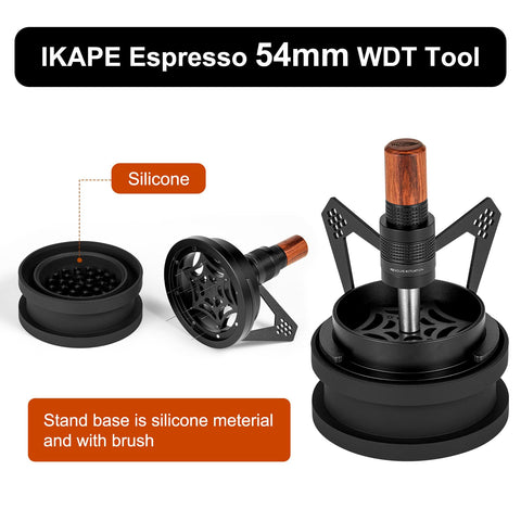 IKAPE Mantis distributes grounds evenly in filter baskets for consistent extractions.