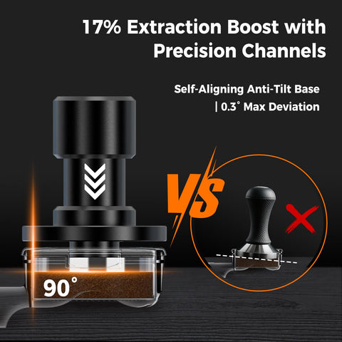 IKAPE precise 53.3mm size fits most portafilters for seamless pressing
