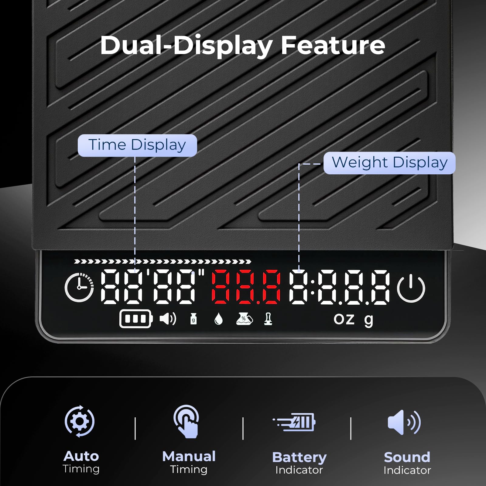 IKAPE Professional Coffee Scale using auto-timer in espresso mode