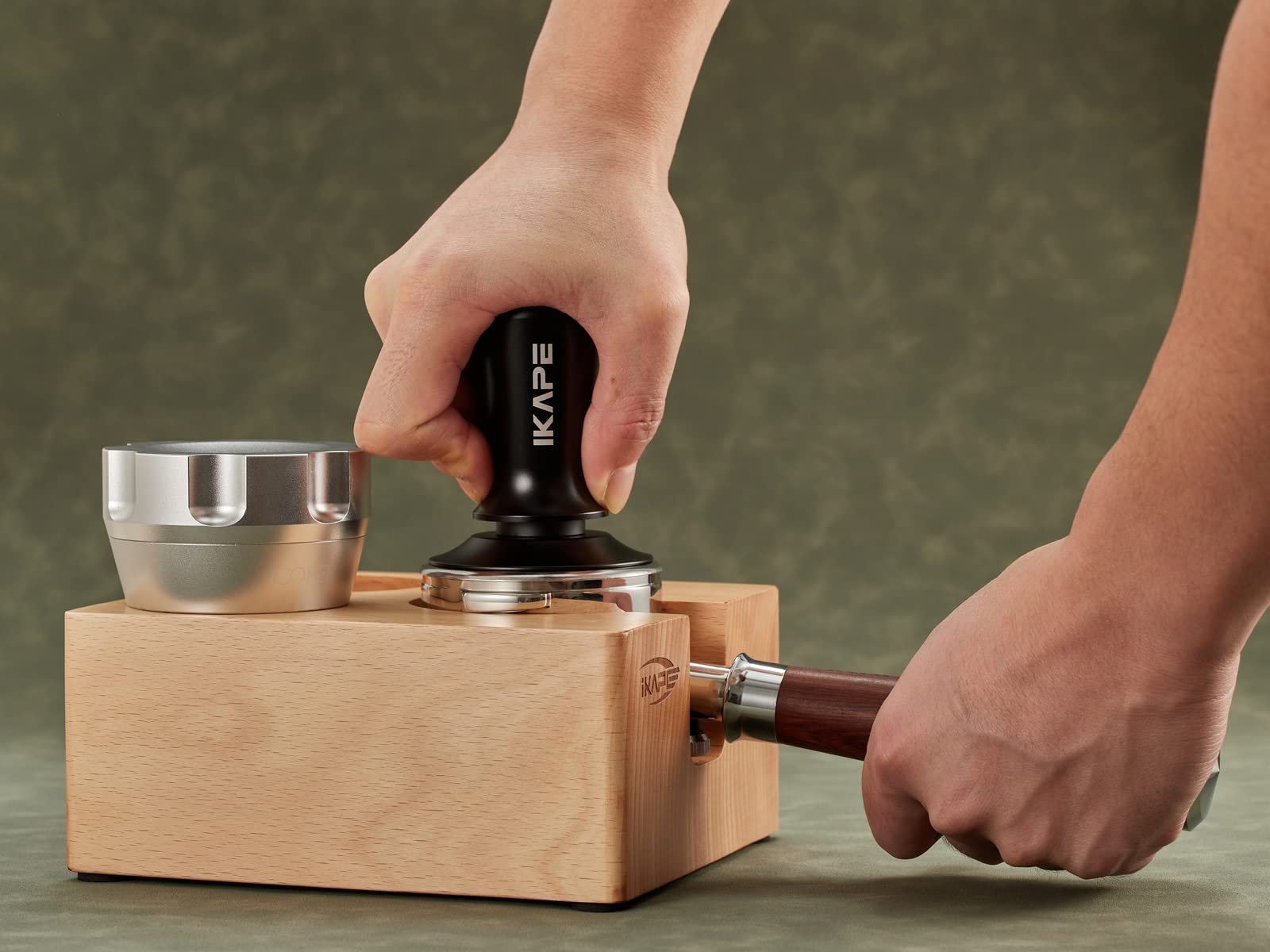 Ergonomic IKAPE tamper handle designed for comfortable daily use