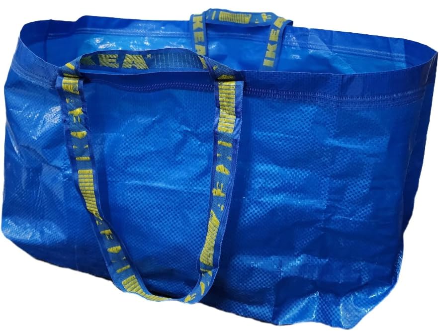 IKEA Frakta blue carrier bag, large, ideal for storage and waste sorting.