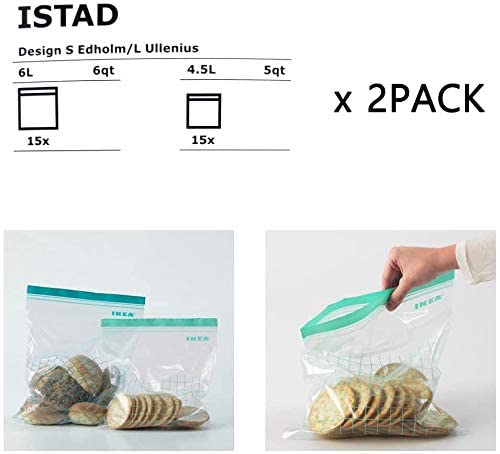 IKEA ISTAD 4.5 qt bags ideal for snacks and small items.